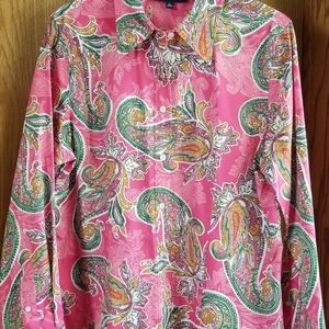 Women's Jones New York Button down paisley shirt